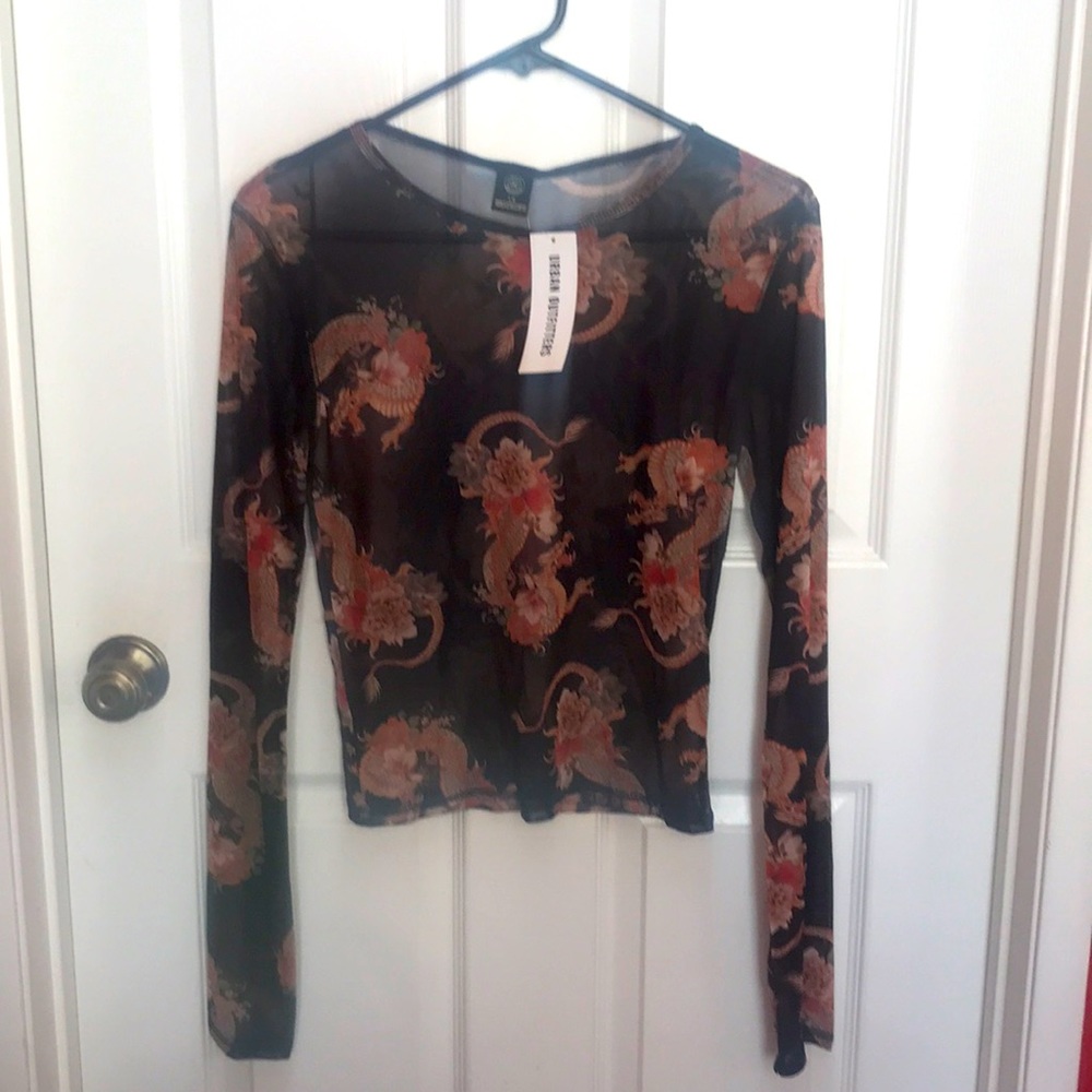 Sheer print blouse
